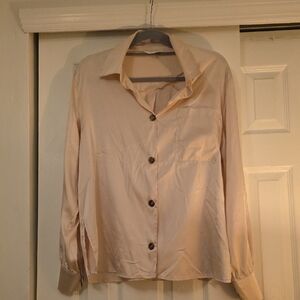 Amaryllis Light Tan Button Down Shirt